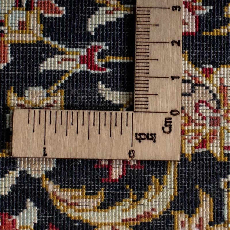 Ghom - Seide Teppich 28x41cm - Perserteppich - dunkelblau
