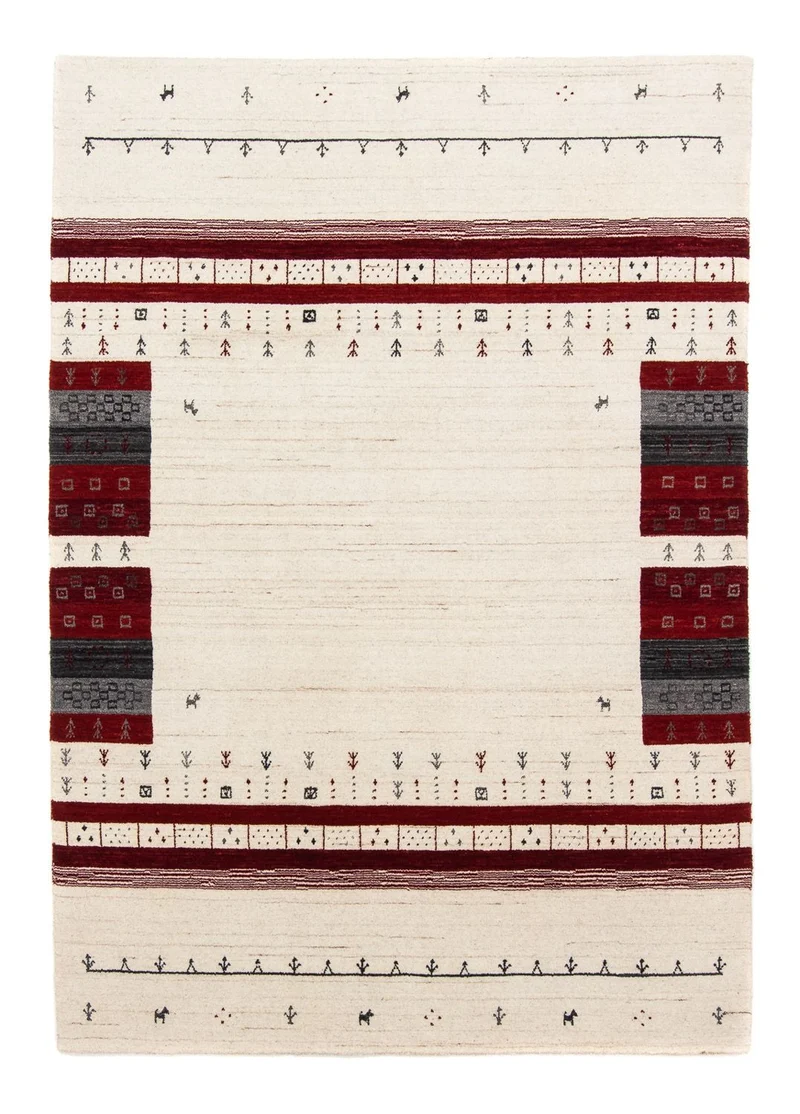 Gabbeh Teppich - Loribaft Perser 140 x 200 cm - beige