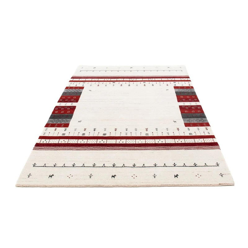 Gabbeh Teppich - Loribaft Perser 140 x 200 cm - beige