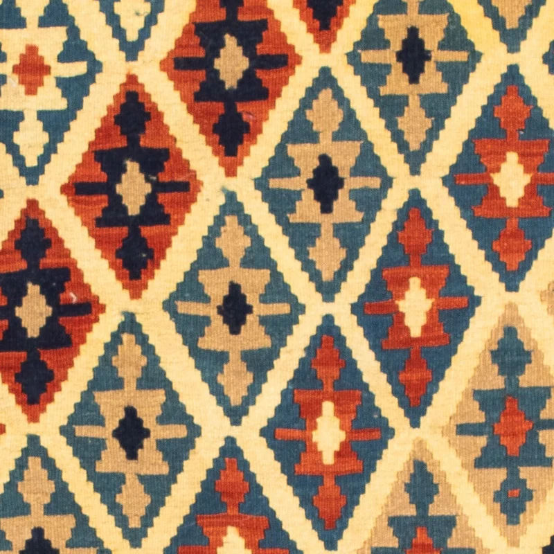Kelim Fars Teppich 102x105cm - mehrfarbig