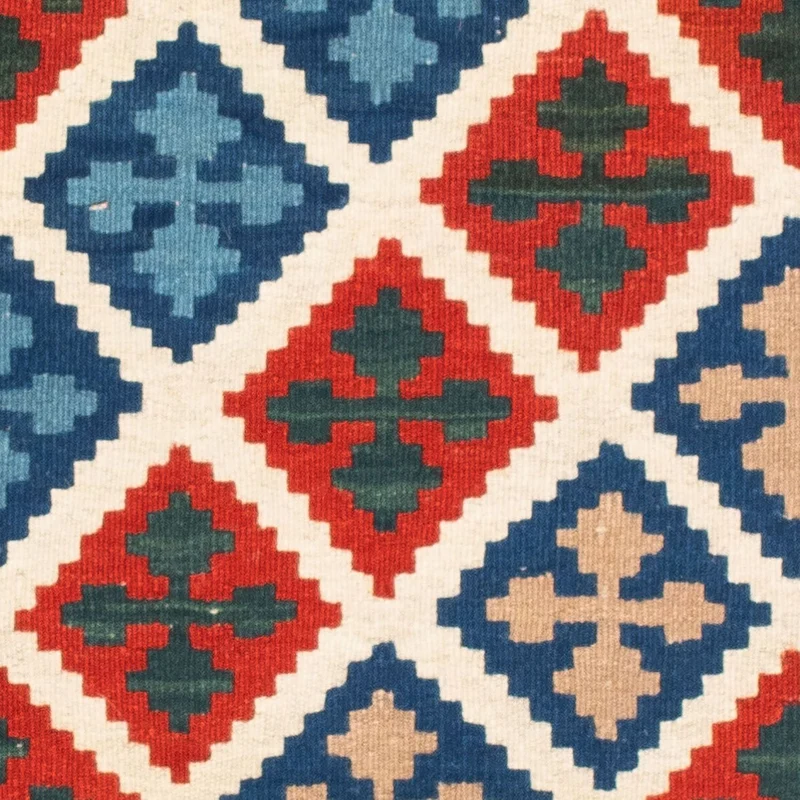 Kelim Teppich - Oriental 100 x 103 cm - dunkelblau