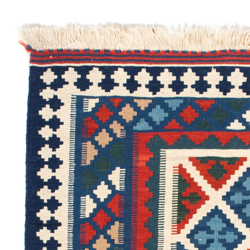 Kelim Teppich - Oriental 100 x 103 cm - dunkelblau
