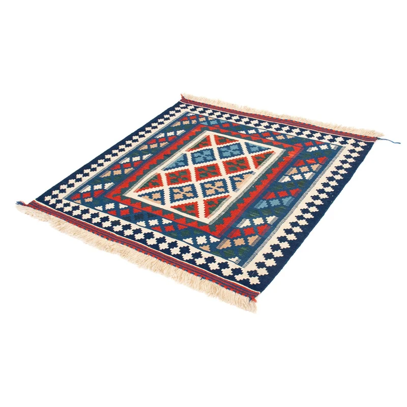 Kelim Teppich - Oriental 100 x 103 cm - dunkelblau