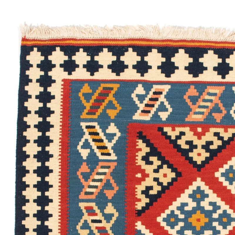Kelim Fars Teppich 103x105cm - dunkelrot