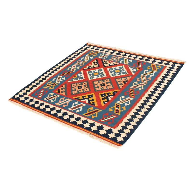 Kelim Fars Teppich 103x105cm - dunkelrot