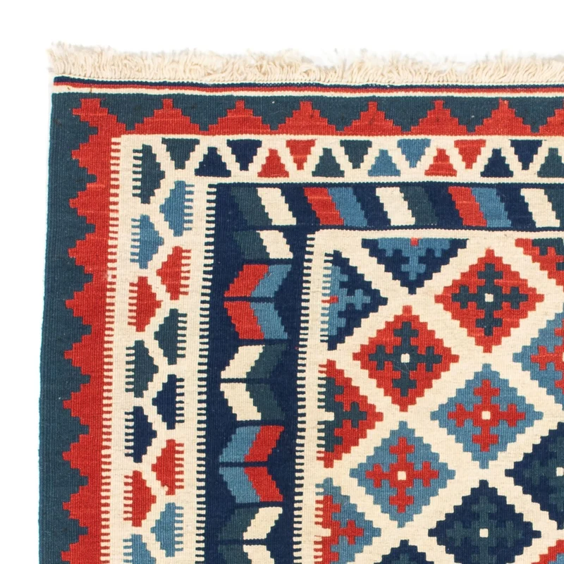 Kelim Fars Teppich 100x100cm - beige