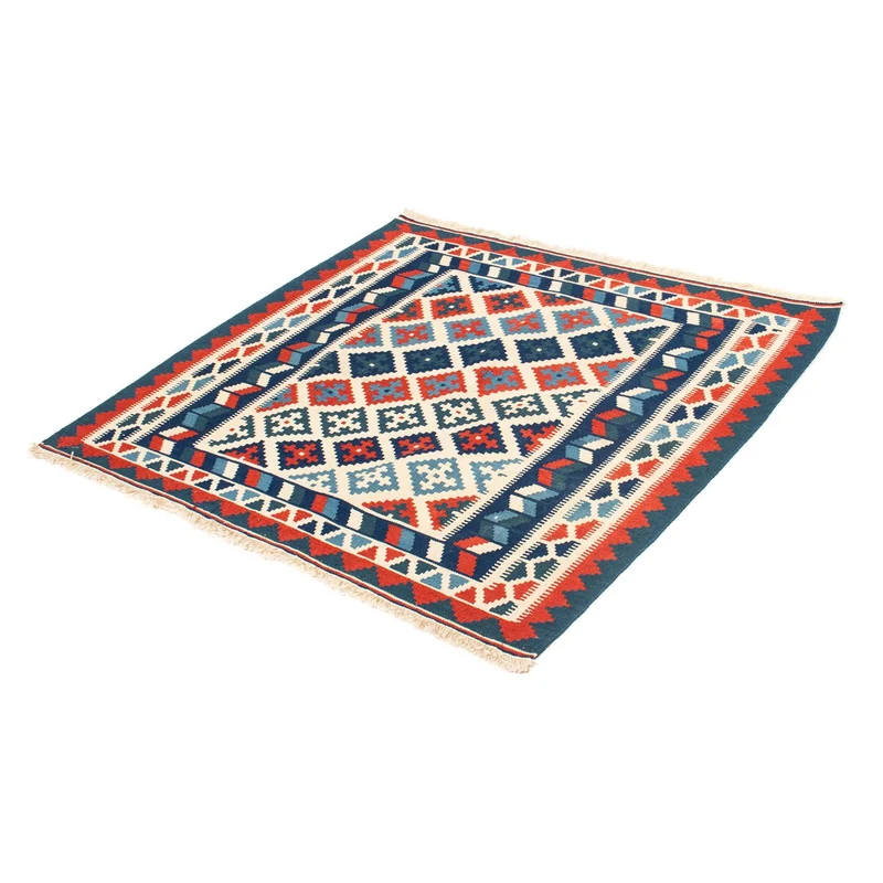 Kelim Fars Teppich 100x100cm - beige