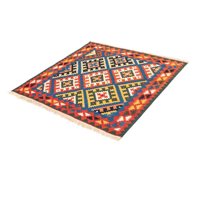 Kelim Fars Teppich 100x104cm - dunkelblau