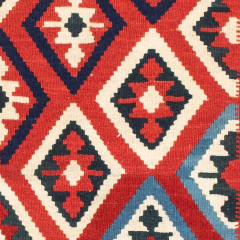 Kelim Fars Teppich 102x104cm - dunkelrot