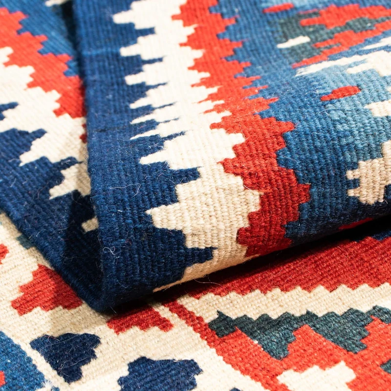 Kelim Fars Teppich 102x104cm - dunkelrot