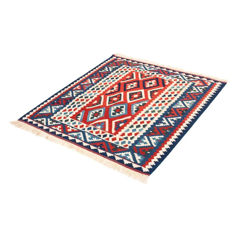 Kelim Fars Teppich 102x104cm - dunkelrot