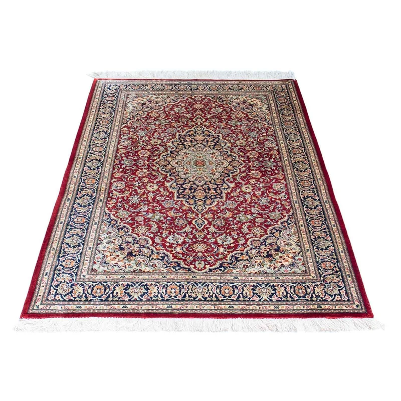 Ghom Teppich 100x150cm - Perserteppich - dunkelrot