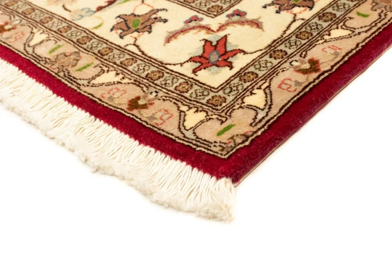 Täbriz - 50 Raj Teppich 103x154cm - Perserteppich - rot