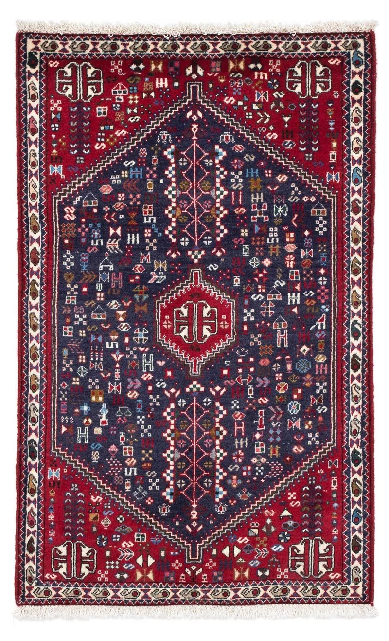 Abadeh Teppich 78x129cm - Perserteppich - dunkelblau