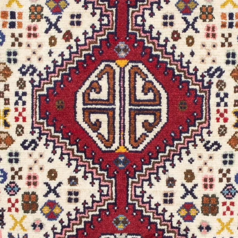 Abadeh Teppich 80x121cm - Perserteppich - dunkelrot
