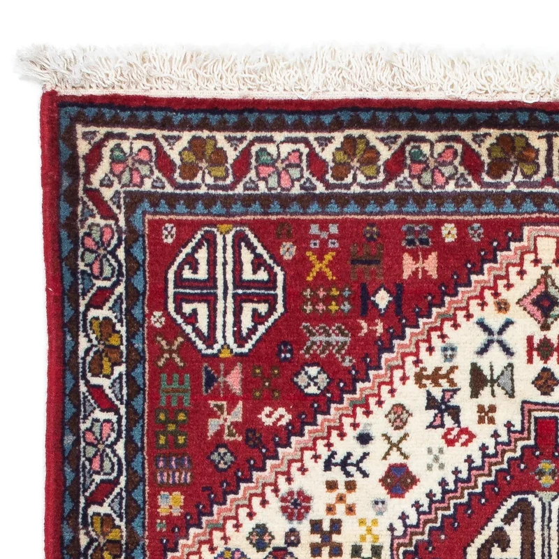 Abadeh Teppich 80x121cm - Perserteppich - dunkelrot