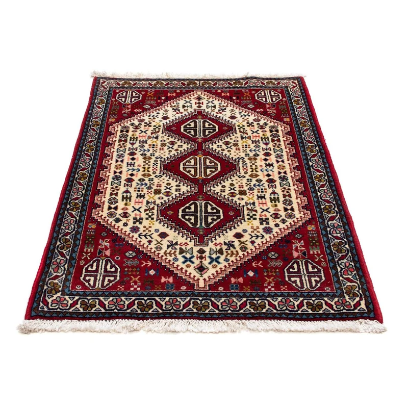 Abadeh Teppich 80x121cm - Perserteppich - dunkelrot