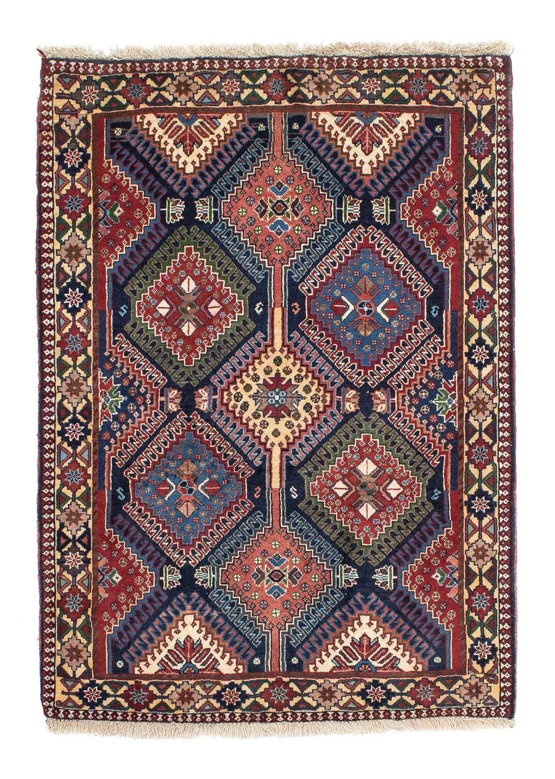 Yalameh Teppich 103x144cm - Perserteppich - blau