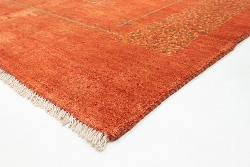 Gabbeh Persisch Teppich 151x198cm - Perserteppich Wollteppich - rost