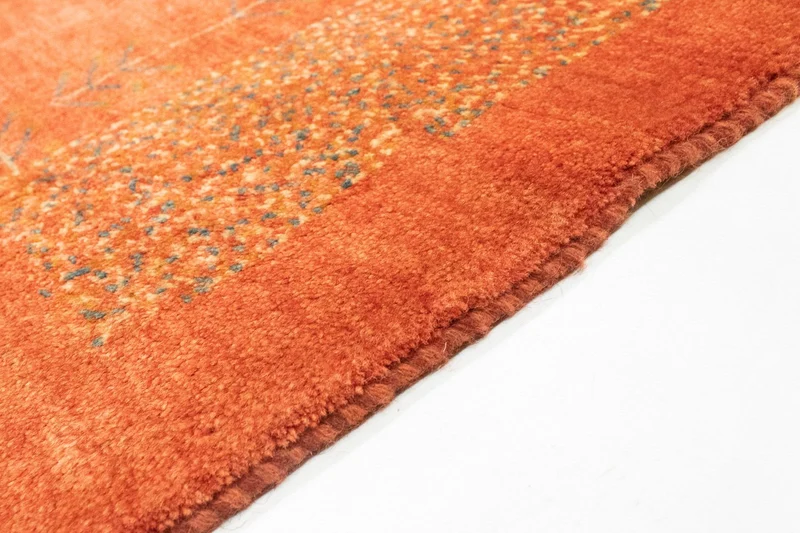 Gabbeh Persisch Teppich 151x198cm - Perserteppich Wollteppich - rost