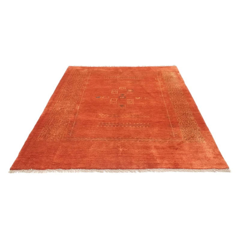 Gabbeh Persisch Teppich 151x198cm - Perserteppich Wollteppich - rost