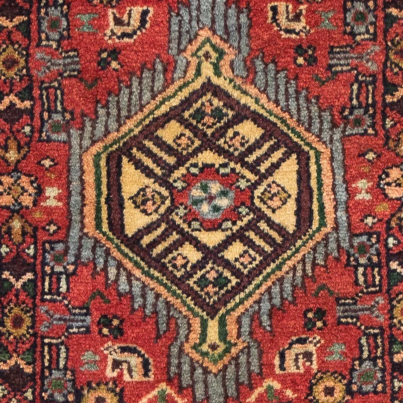 Hosseinabad Teppich 62x87cm - Perserteppich - dunkelrot