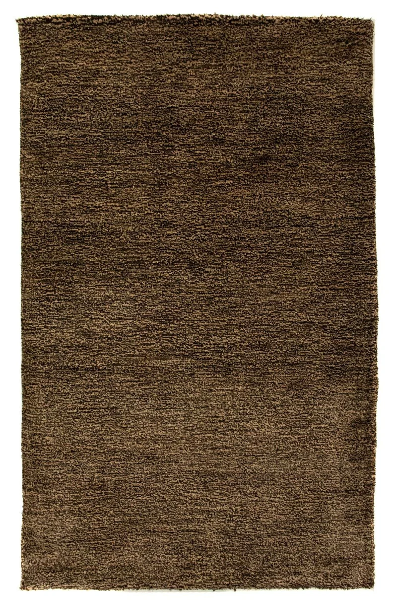 Gabbeh Teppich Indus 62x100cm - Wollteppich - dunkelbraun