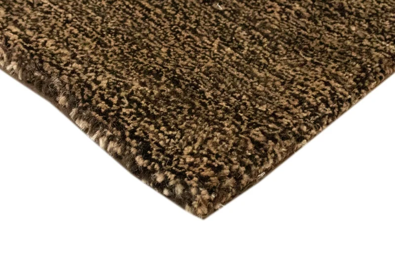 Gabbeh Teppich Indus 62x100cm - Wollteppich - dunkelbraun