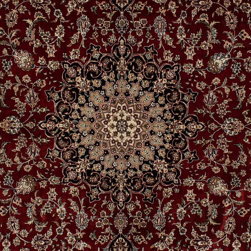 China Seide Teppich 137x198cm - Orientteppich - dunkelrot