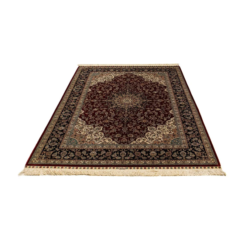 China Seide Teppich 137x198cm - Orientteppich - dunkelrot