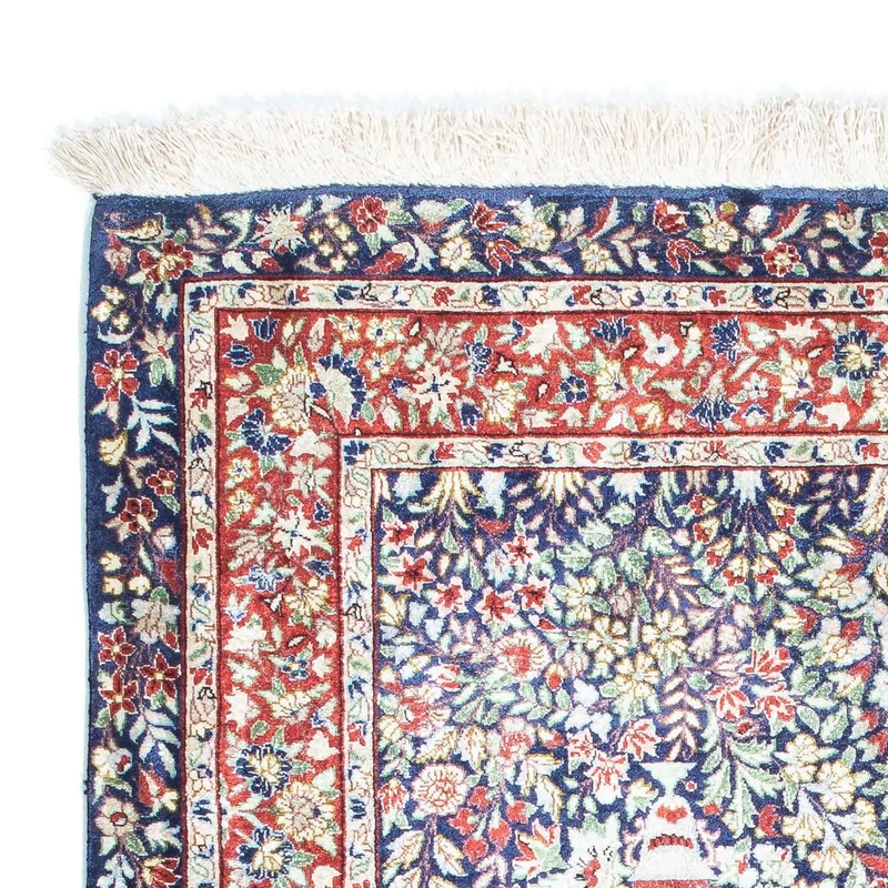 Ghom Teppich 78x120cm - Perserteppich - dunkelblau