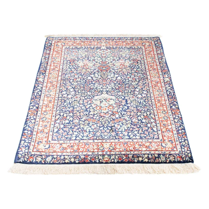 Ghom Teppich 78x120cm - Perserteppich - dunkelblau