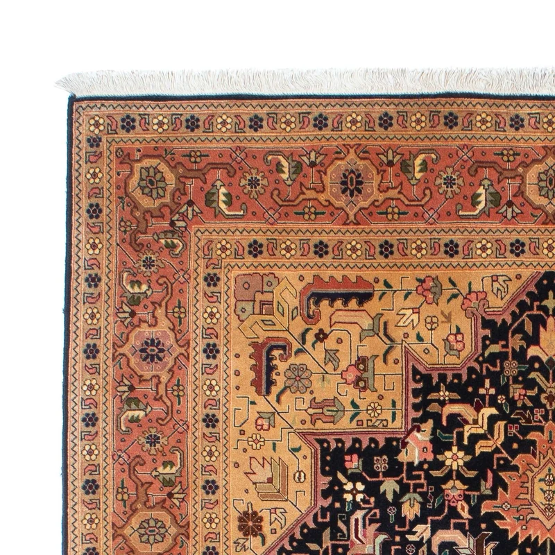 Täbriz - 50 Raj Teppich 150x203cm - Perserteppich - hellbraun