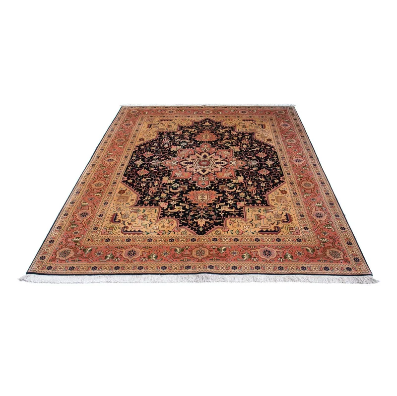 Täbriz - 50 Raj Teppich 150x203cm - Perserteppich - hellbraun