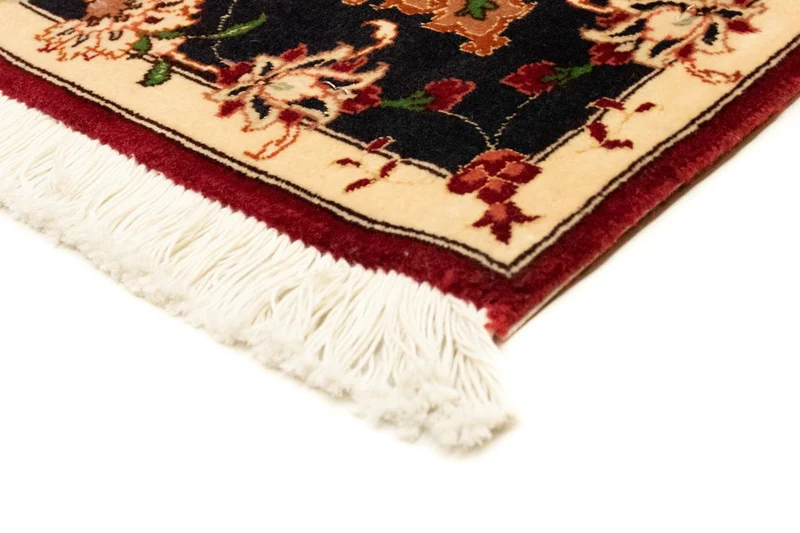 Täbriz - 50 Raj Teppich 102x154cm - Perserteppich - rot