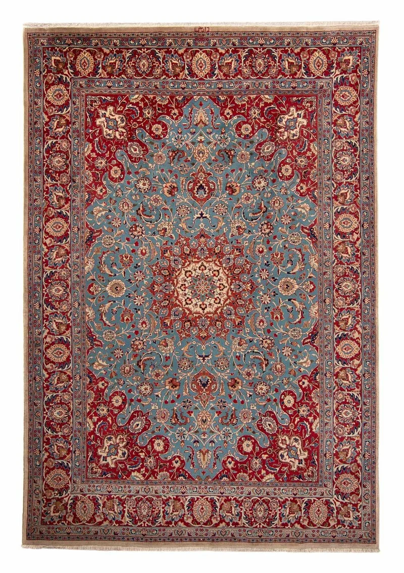 Mahal Teppich 245x344cm - Perserteppich - türkis