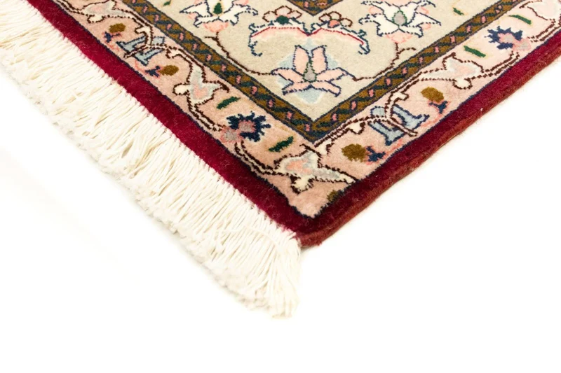 Täbriz - 50 Raj Teppich 100x147cm - Perserteppich - rot