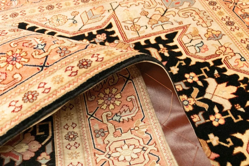 Täbriz - 50 Raj Teppich 100x153cm - Perserteppich - dunkelblau