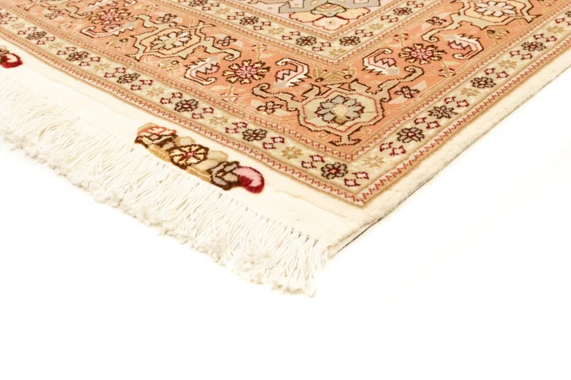 Täbriz - 50 Raj Teppich 102x156cm - Perserteppich - beige