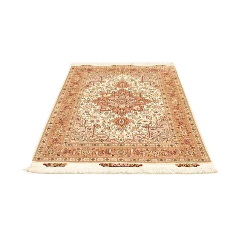 Täbriz - 50 Raj Teppich 102x156cm - Perserteppich - beige
