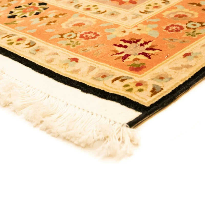 Täbriz - 50 Raj Teppich 103x155cm - Perserteppich - schwarz