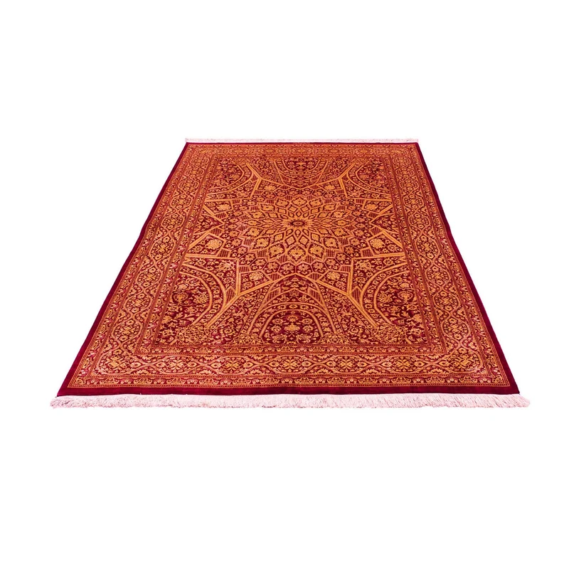 Ghom - Seide Teppich 132x216cm - Perserteppich - dunkelblau
