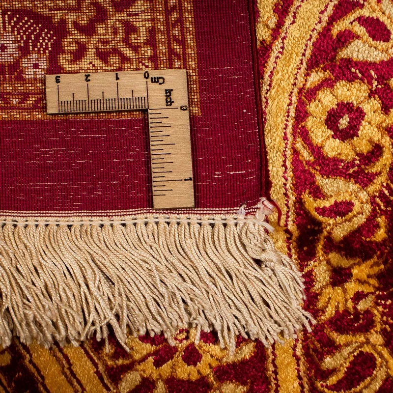 Ghom - Seide Teppich 132x216cm - Perserteppich - dunkelblau