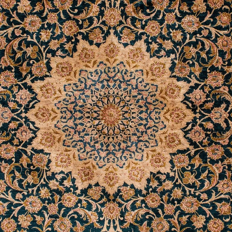 China Seide Teppich 122x183cm - Orientteppich - dunkelrot