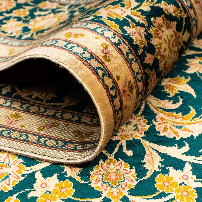 China Seide Teppich 122x183cm - Orientteppich - dunkelrot