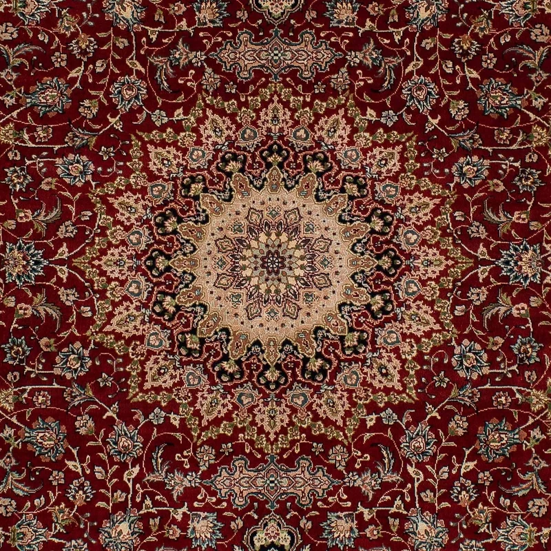 China Seide Teppich 122x183cm - Orientteppich - dunkelrot