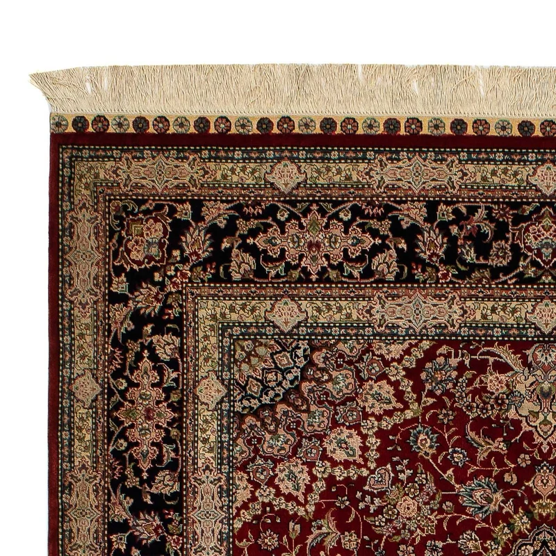 China Seide Teppich 122x183cm - Orientteppich - dunkelrot