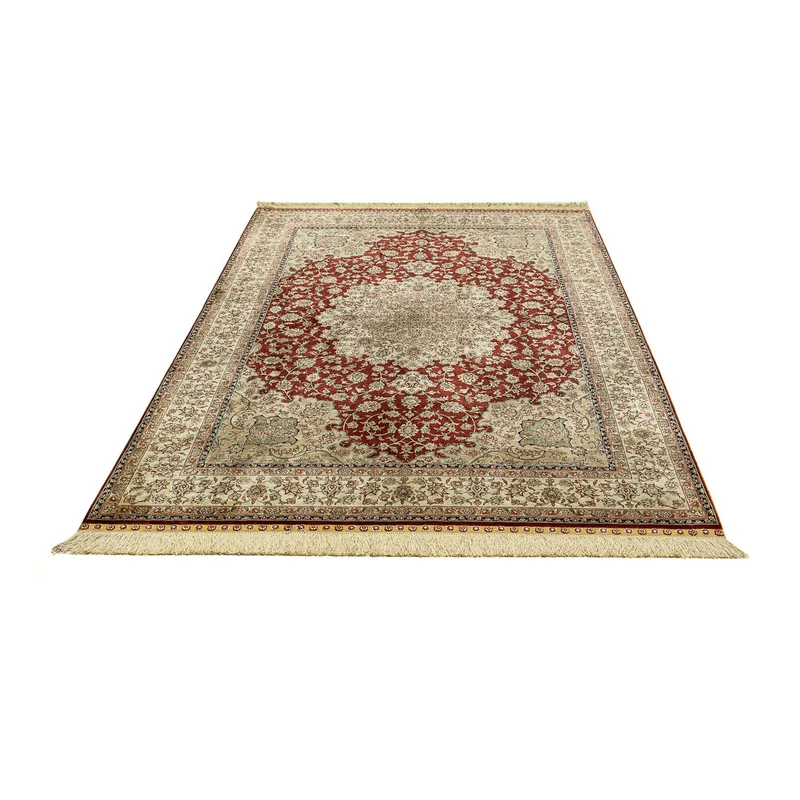 Ghom - Seide Teppich 132x216cm - Perserteppich - rot