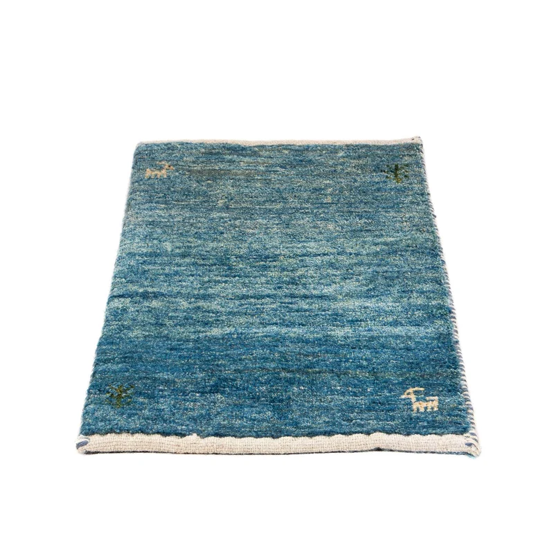 Gabbeh Teppich - Loribaft Perser 40 x 60 cm - hellblau