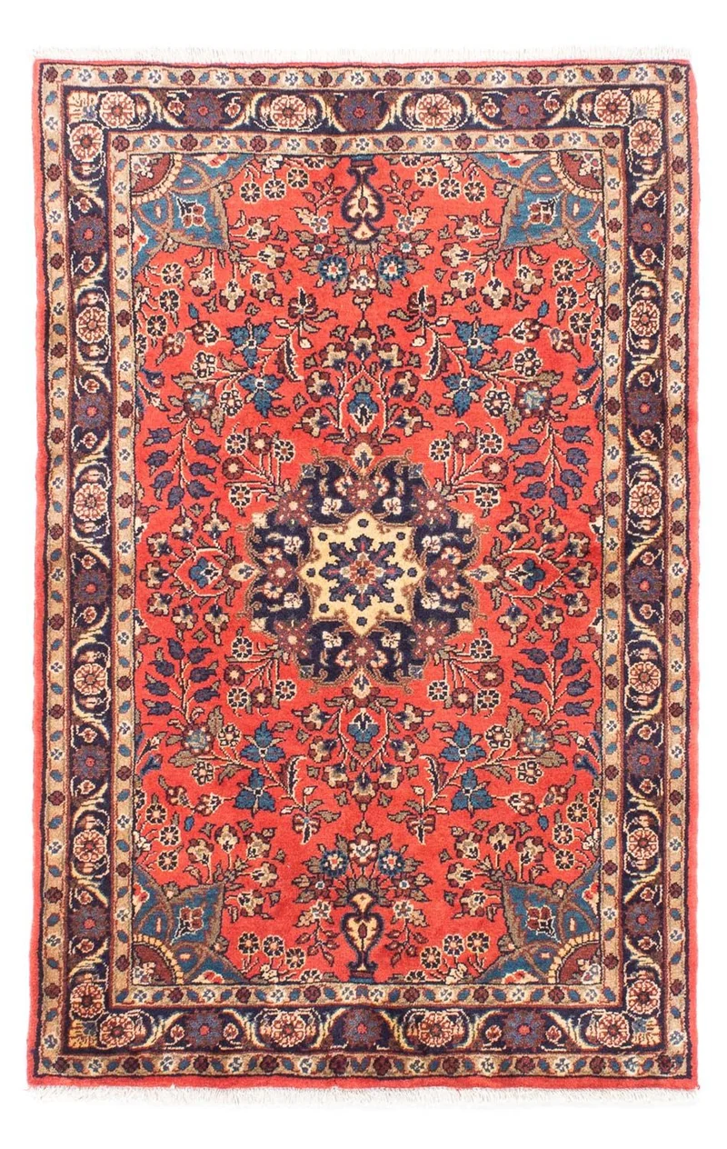 Hosseinabad Teppich 100x150cm - Perserteppich - rot